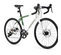 ROCKBROS Vélo de Course 22 Pouces, Cadre en Aluminium Léger, Vélo de Route Changement de Vitesses SENSAH PHI 10 Vitesses, Freins à Disque Mécaniques, Taille Adaptée 140-155 cm, Blanc Vert