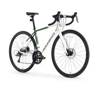 ROCKBROS Vélo de Route Aluminium Léger 11.27kg avec Groupe Claris 2x8, Freins à Disques, Pneus Anti-Crevaison 700x28c - Géométrie Confort - Taille S/M/L (160-190 cm), Blanc Vert L