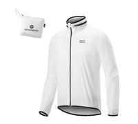 ROCKBROS Veste Cyclisme Homme Imperméable et Coupe-Vent, Légère Réfléchissante Respirante, Veste de Pluie Pliable à Manches Longues pour Vélo Route, VTT, Running 4XL
