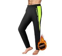 ROCKBROS Veste/Pantalon de Vélo Thermique Hiver Vêtements de Vélo Molleton Polaire Coupe-Vent Respirant Réglable Activités de Plein Air Cyclisme Escalade Randonnée Camping Course Vert Fluo M-4XL