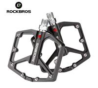 ROCKBROS vtt cyclisme pédale ultralégère vélo scellé DU roulement pédales en alliage d'aluminium CRMO taquet antidérapant partie de vélo pédales K203-TI