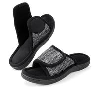 RockDove Chausson de Glissement à Mémoire de Forme avec Enveloppe Ajustable pour Femme, 36/37 EU, Noir