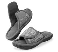 RockDove Chausson de Glissement à Mémoire de Forme avec Enveloppe Ajustable pour Femme, 40/41 EU, Gris