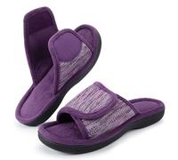 RockDove Chausson de Glissement à Mémoire de Forme avec Enveloppe Ajustable pour Femme, 42/43 EU, Aubergine