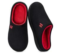 RockDove Chausson en Mousse à Mémoire de Forme à Deux Tons pour Homme, 43.5 EU, Noir/rouge