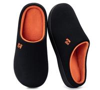 RockDove Chausson en Mousse à Mémoire de Forme à Deux Tons pour Homme, 44/45 EU, noir et orange