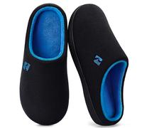 RockDove Chausson en Mousse à Mémoire de Forme à Deux Tons pour Homme, 44/45 EU, Noir et Saphir