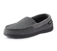 RockDove Chausson Moc en Tricot Gaufré avec Mousse à Mémoire de Forme pour Hommes et Semelle Intérieure Amovible, 45 EU, Gris foncé