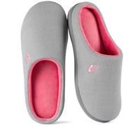 RockDove Chausson Original à Mémoire de Forme Deux Tons pour Femmes | À enfiler, intérieur/extérieur, usage domestique, antidérapant, lavable en machine, léger, doux pour la peau, prêt à offrir
