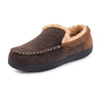 RockDove Hearthfire Chaussons mocassins en mousse à mémoire de forme pour homme, moka, 42 EU