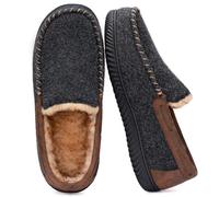 RockDove Hearthfire Chaussons mocassins en mousse à mémoire de forme pour homme, Noir, 42 EU