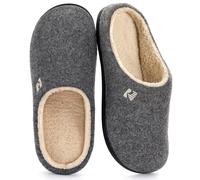 RockDove Pantoufles en mousse à mémoire de forme avec doublure sherpa pour Hommes, 43.5 EU, Gris