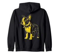 Rocker Boston Terrier Punk Metal Rock and Roll Music Dog Sweat à Capuche