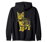 Rocker Cat Punk Metal Rock and Roll Music Cat Sweat à Capuche
