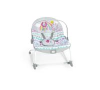 Bright Starts Transat Évolutif Arc-En-Ciel, Rose, Vibrations Apaisantes, 2 Positions D'inclinaison, Jusqu'a 30 Mois
