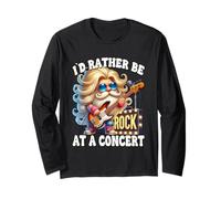 Rocker Gnome For Men And Women Id Rather Be At A Concert Manche Longue