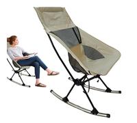 Rocker pliable portable avec cadre en acier en tissu Oxford à dossier haut - capacité de charge de 130 kg 35,04 x 17,72 pouces résistant à la déchirure respirante pliable | Jardin Camping