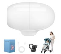 Rocker Rechargeable, Poussette Bébé Aide Au Sommeil 5 Vitesse RéGlable, Minuterie 40 Min, Aide Au Sommeil De Bébé Berce et S’Adapte à Toute Poussette Cane, Crée un Transat Portable (Blanc)