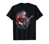 Rocker Santa Guitariste électrique Heavy Metal Rebel Xmas T-Shirt
