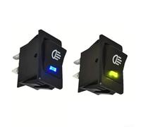 Rocker Switch 12V 35A Jaune Indicateur LED | LED jaune intégrée, boîtier étanche, charge élevée 35 A, connecteur 4 broches, accessoires de véhicule