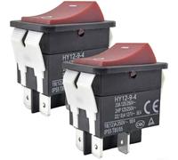 Rocker Switch 20A 250V DPST 4-Pin for Table Saw(2PCS)