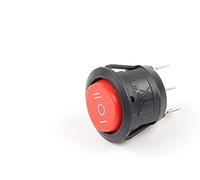 Rocker Switch 5/1 0pcs 23 mm Diamètre Small Round Boat interrupteurs 2/3pin 2/3 Position 6A / 250VAC 10A 125VAC Interrupteur de bouton avec lumière(3pin Red On-off-on,10 PCS)
