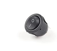 Rocker Switch 5/1 0pcs 23 mm Diamètre Small Round Boat interrupteurs 2/3pin 2/3 Position 6A / 250VAC 10A 125VAC Interrupteur de bouton avec lumière(2pin Black On-off,5 PCS)