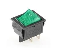 Rocker Switch ON-OFF 2 Position 4 Pins / 6 Pins Electrical equipment With Light Power Switch 16A 250VAC/ 20A 125VAC NWPNLXEA(Green,4 Pin)