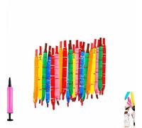 Rocket Balloons 100-Pack with Pump, 40" Whistling Flying Balloons for Kids, Assorted Colors, Magic Flying Balloon for Boys Girls Birthday Festival Party Decorations Supplies (100PCS)