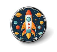 Rocket Clipart Épingles personnalisées pour sacs à dos Épinglette tendance pour costumes Chapeau mignon pour femmes hommes Badge de sac drôle Broche vintage cool pour mariage Broche personnalisée