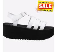 Rocket Dog Helio Terrence Femmes Mode Décontracté Plateforme Sandale Blanc