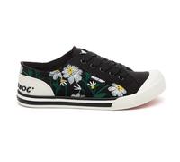 Rocket Dog Jazzin Femmes Floral Brodé Bas Mode Designer Baskets Noires