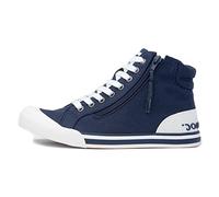 Rocket Dog Jazzin Hi Cotton Women's Black Trainers, Bleu Marine, 38 EU