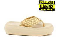 Rocket Dog Sandy Raffia Sandales Plates Pour Femmes Mode Décontractée Beige