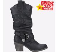 Rocket Dog Sidestep Bottes Western Mi-Mollet Femme Noires