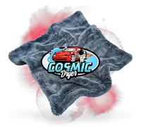 Rocket Gloss Cosmic Dryer - Chiffon de séchage pour voiture magnétique - 1300 g/m² - En microfibre de qualité supérieure - 40 x 40 cm - Gris - Avec pile torsadée arrondie - Absorbant, non pelucheux et