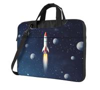 Rocket in Space - Housse pour ordinateur portable de 13 pouces - Sac de transport résistant aux chocs pour ordinateur portable - Sac étanche pour homme et femme
