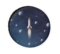 Rocket in Space - Housses de pneu imperméables et anti-UV, 61 cm, pour camping-car, camion, VUS, remorque, universelle, pour toutes les saisons