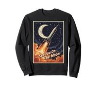Rocket Launch to The Moon 2026 Space | Rendez-Vous sur la Lune Sweatshirt