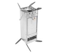 Rocket Stove - Brûleur En Acier Inoxydable Robuste Avec Poignée De Transport - Chauffage À Bois Pliable Pour Accessoires De Camping, Pour Une Utilisation Intérieure Et Extérieure, Maison, Jardin, Cour