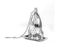 Rocket Tea Strainers, Stainless Steel Tea Balls with a Matching Small Tray, Loose Leaf Mesh Strainer for Hanging on Teapots to Steep Coffee