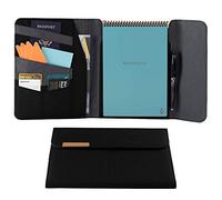 Rocketbook - Protège-carnet 100% recyclable avec porte-stylo, fermoir magnétique et espace de rangement intérieur - Noir, format lettre 21,6 x 27,9 cm (Cap-FLP-L-CGN)