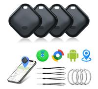 Rocketek Smart Tag 2026 4 pièces, Traceur Android & iOS, Localisateur Clés | Double système Apple Localiser & Google Find Hub / Batterie 12 mois / Localisation sonore et carte / Clés et bagages