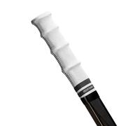 ROCKETGRIP Poignée de sport pour bâton de hockey sur glace - Poignées de hockey en tissu coloré - Accessoires de hockey pour adultes et enfants (poignée blanche - texte noir)