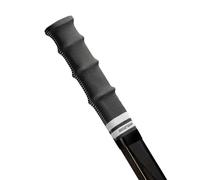 ROCKETGRIP Poignée de sport pour bâton de hockey sur glace - Poignées de hockey en tissu coloré - Accessoires de hockey pour adultes et enfants (poignée noire - Texte blanc)