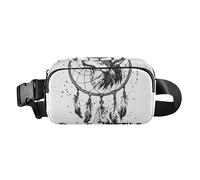 Rockets Sac banane tendance pour femmes, hommes, adolescents, mini sac à bandoulière pour le shopping, Attrape-rêves tribal loup blanc, 1 size