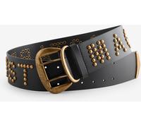 Rockett St George Rockett St George Black Leather Magic and Star Dust Chunky Studded Belt