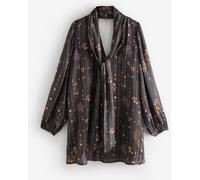 Rockett St George Rockett St George Black Stars Lurex Mini Dress with Pussy Bow Black Stars EU 40 (UK 12)