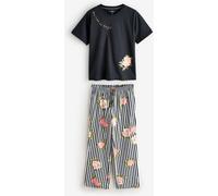 Rockett St George Rockett St George Black/White Flower Power Jersey Pyjamas