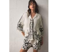 Rockett St George Rockett St George Border Print Shirt Blanc écru 34